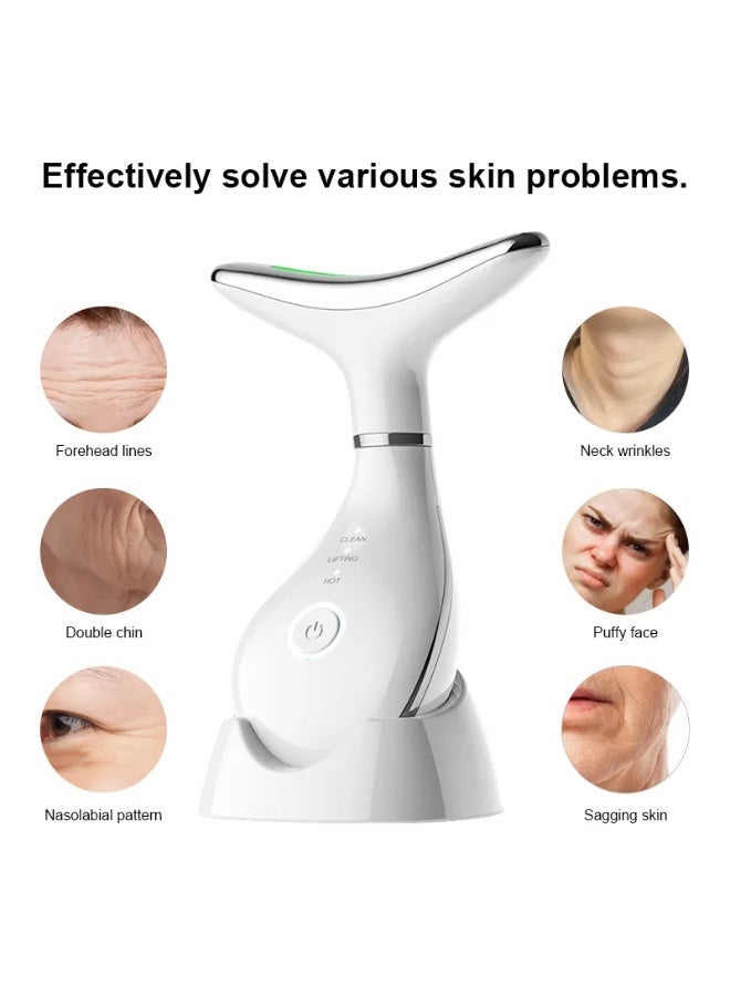 Face Massager Lift Device Electric: Facial Massager Lifting Machine Anti-Aging Neck Eye Device - 3 LED 42°C Heating EMS Microcurrent for Skin Firming - Neck Lifting Anti-Wrinkle Care Slimming Face - Image 3